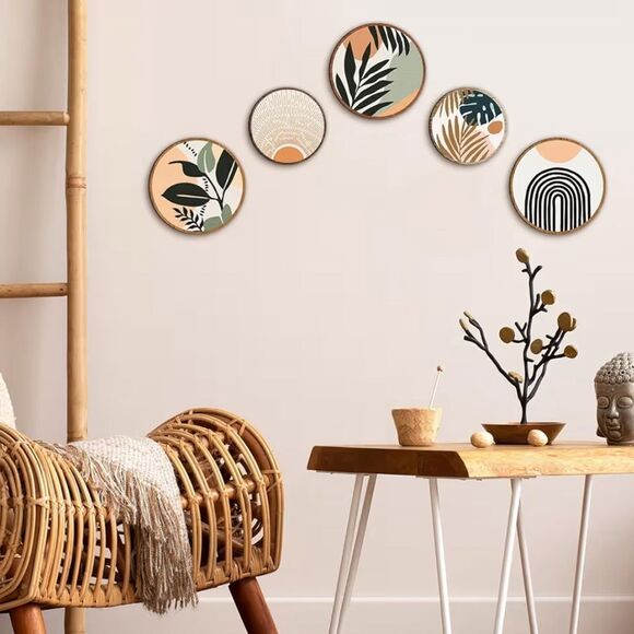 Boho Wall Art Decor, 5 Pcs - Picture 3 of 6